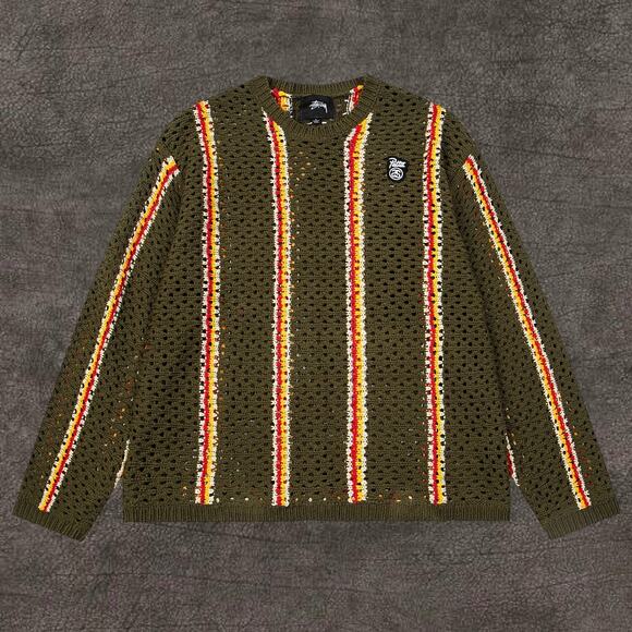 Stussy Men's Openwork Knit Sweater - Picture 1 of 5